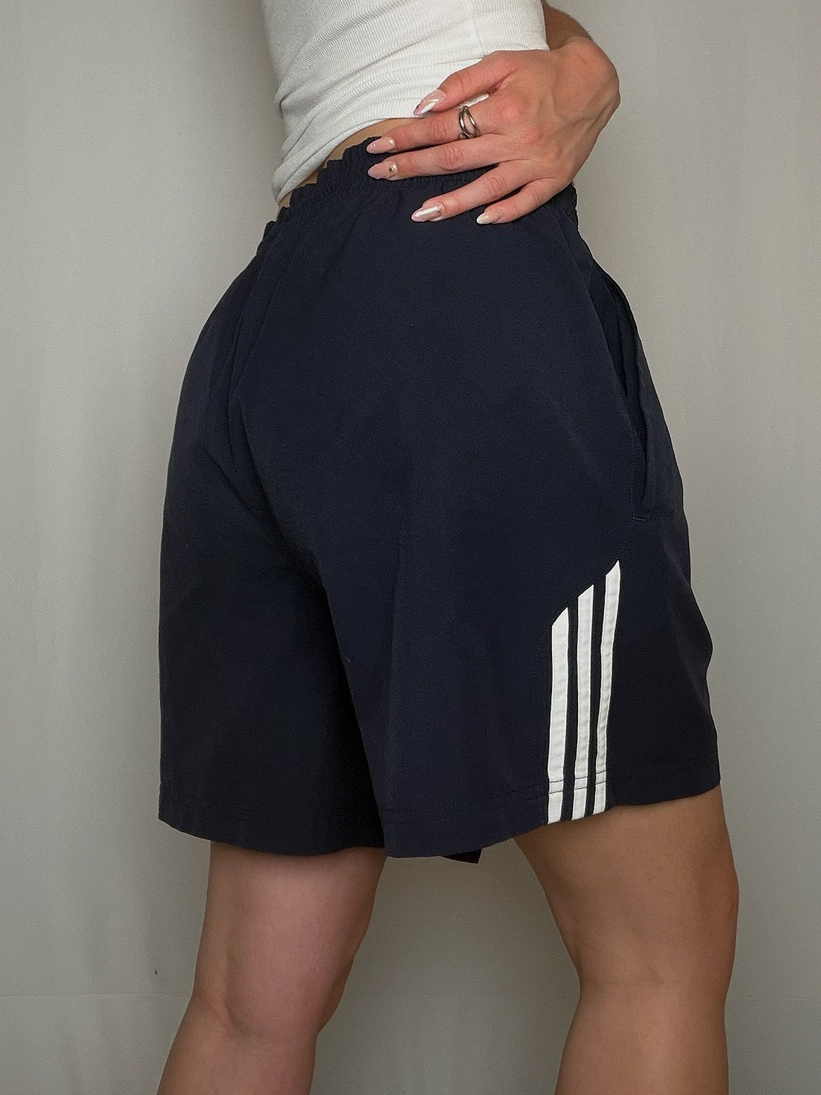 Short de sport marine Adidas L vintage