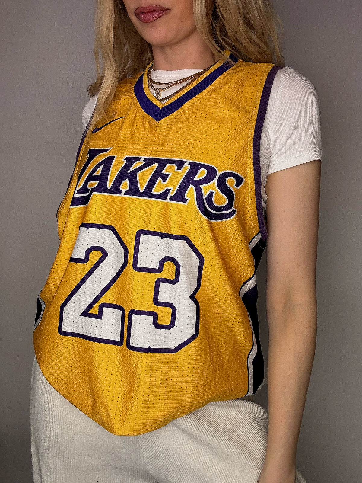 Maillot de Basketball jaune NIKE x LAKERS L