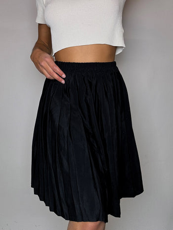 Jupe plissée noire M/L vintage