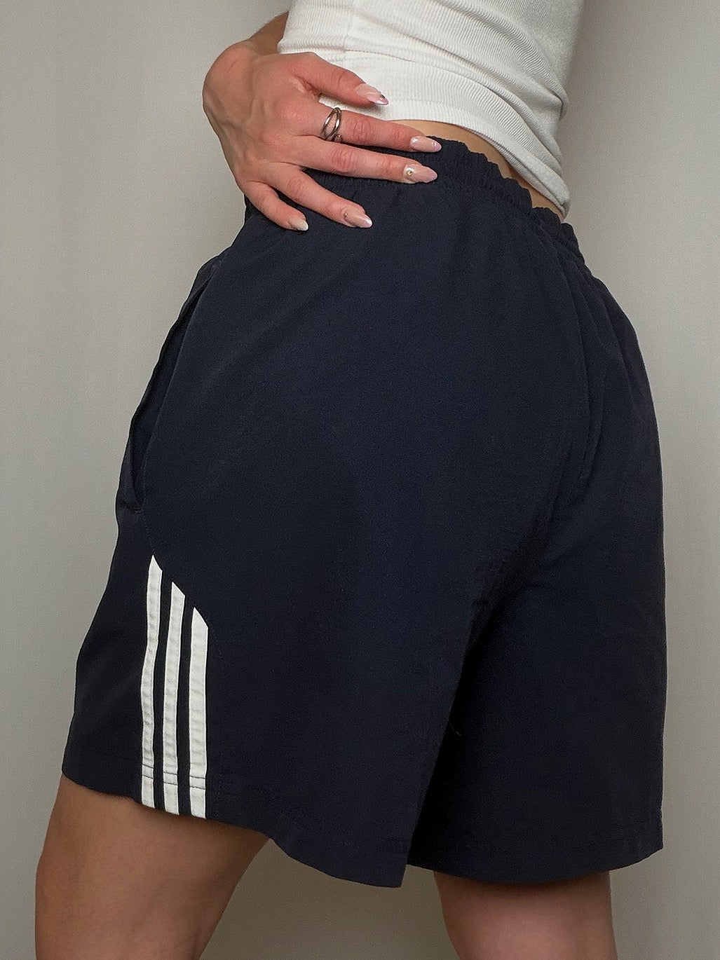 Short de sport marine Adidas L vintage