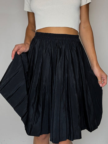 Jupe plissée noire M/L vintage
