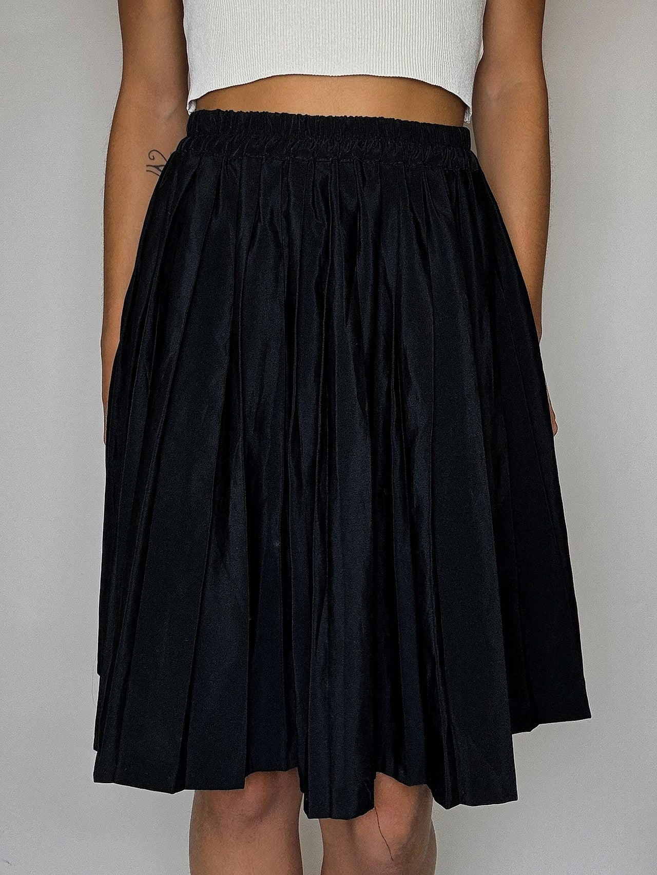 Jupe plissée noire M/L vintage