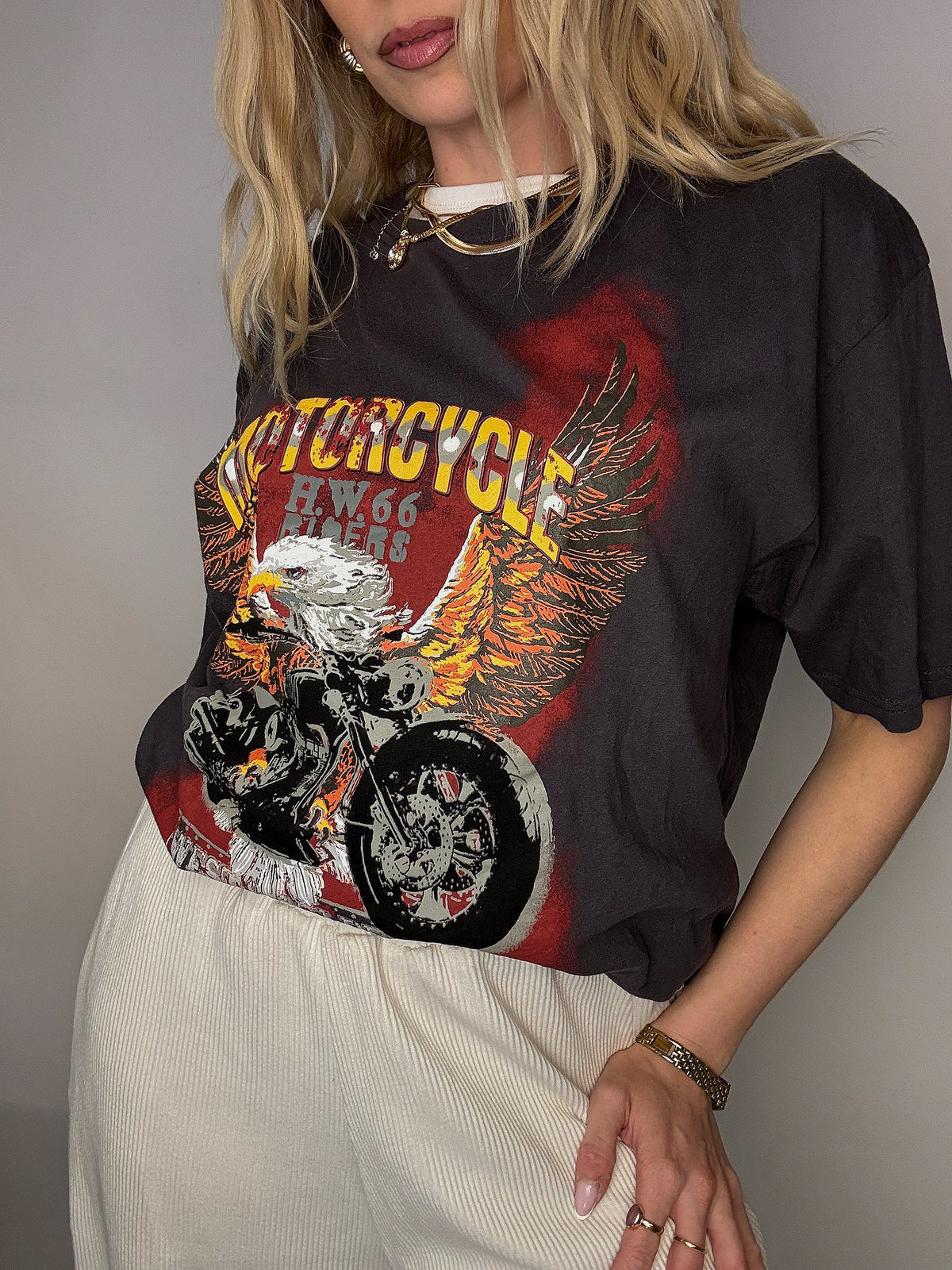 Tee shirt racing gris XXXL vintage