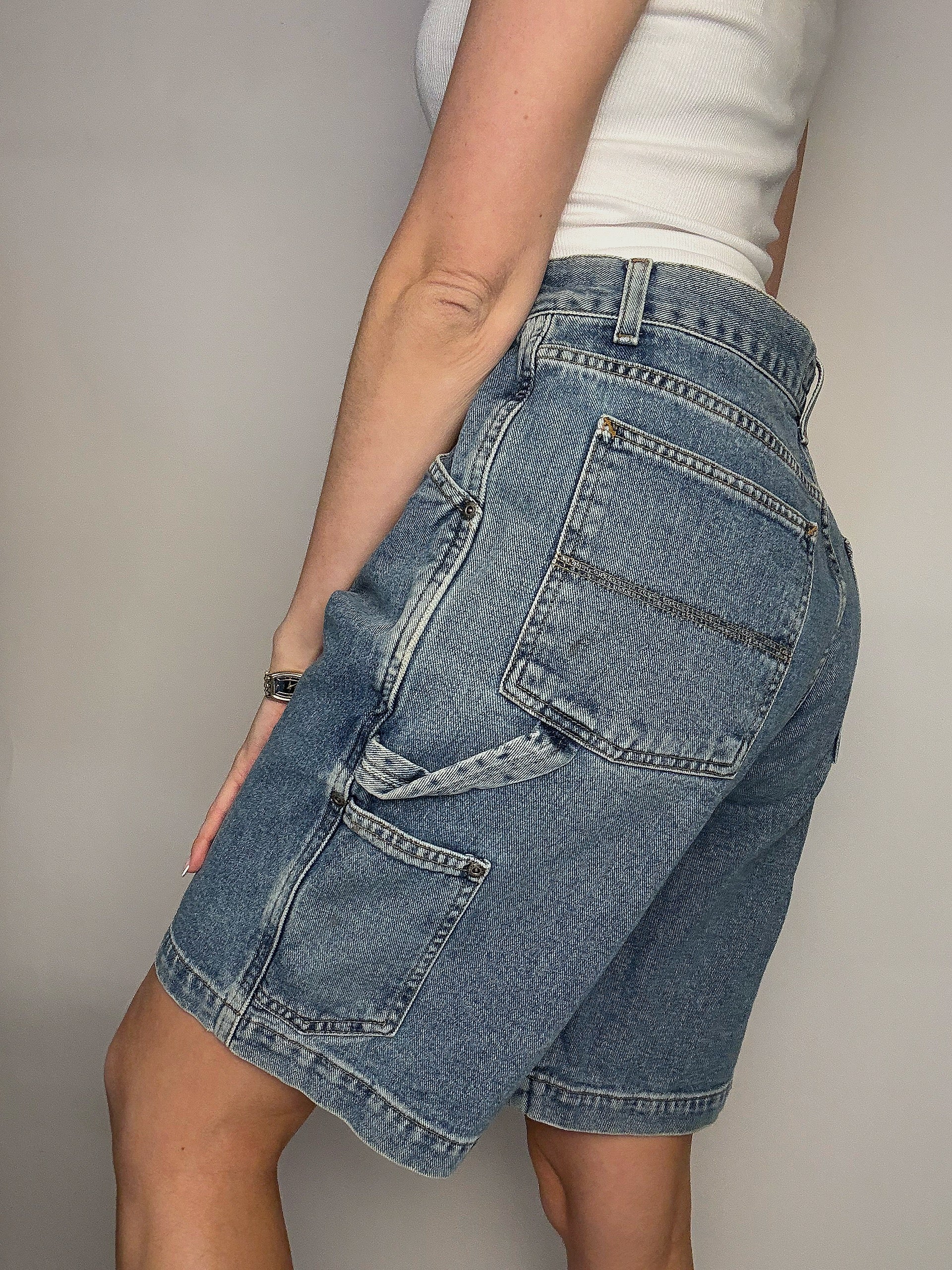 Short cargo long en jean M vintage