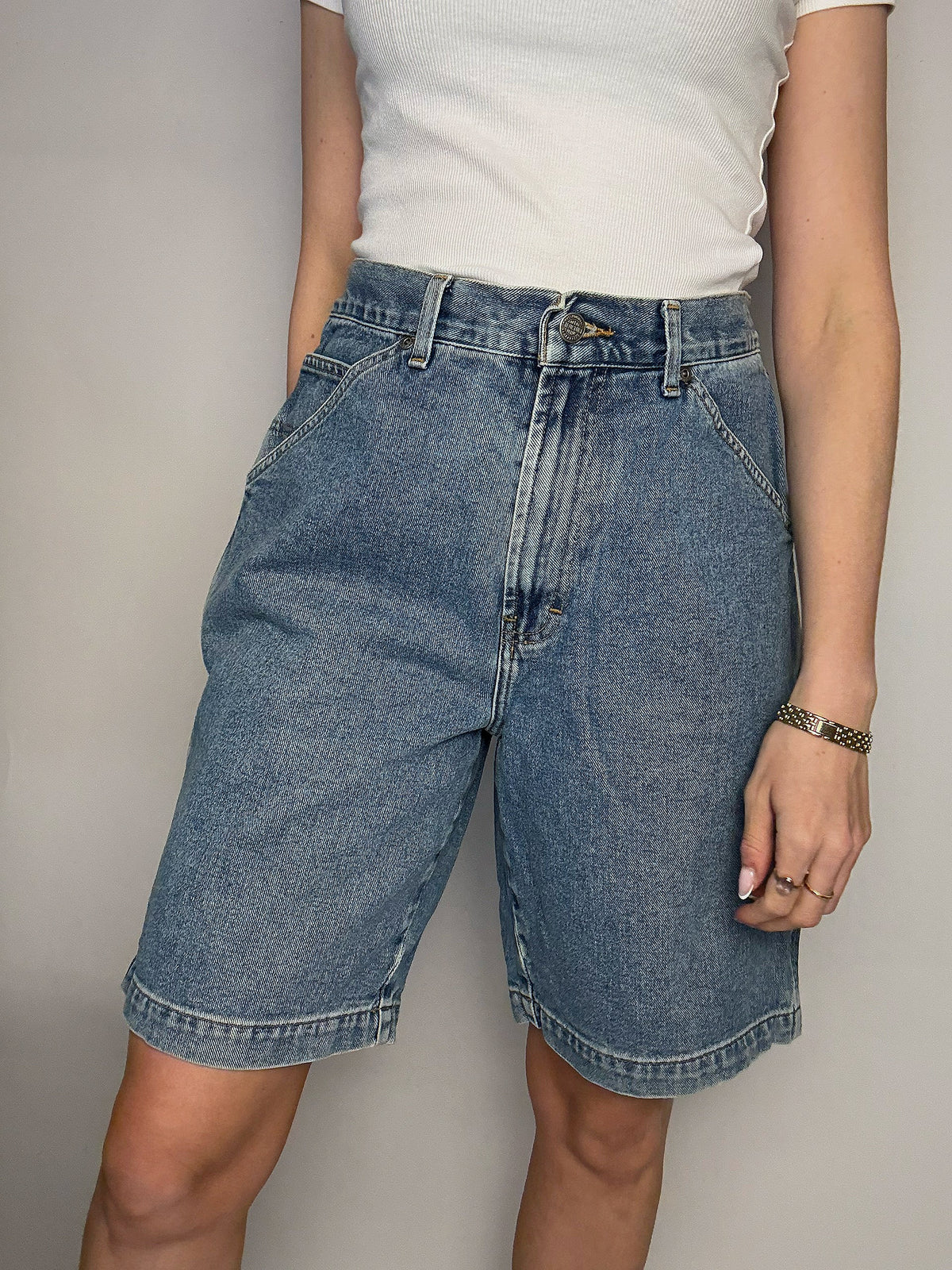 Short cargo long en jean M vintage