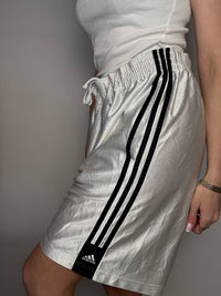 Short de sport blanc brillant ADIDAS L vintage
