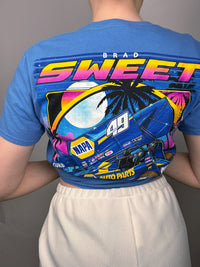 Tee shirt racing bleu S vintage