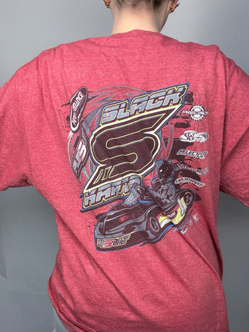 Vintage L/XL aged red racing t-shirt