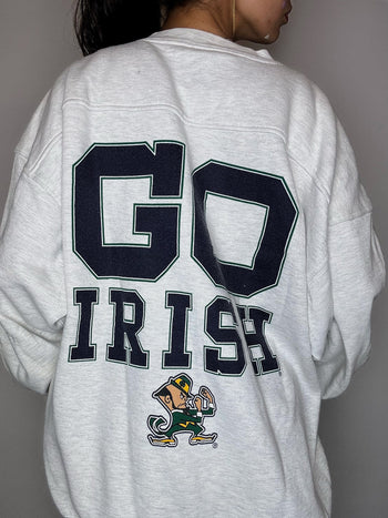 Sweat gris col rond XL vintage