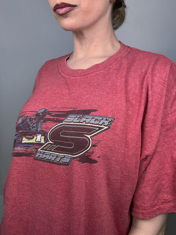 Vintage L/XL aged red racing t-shirt