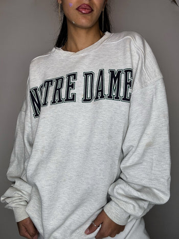 Sweat gris col rond XL vintage