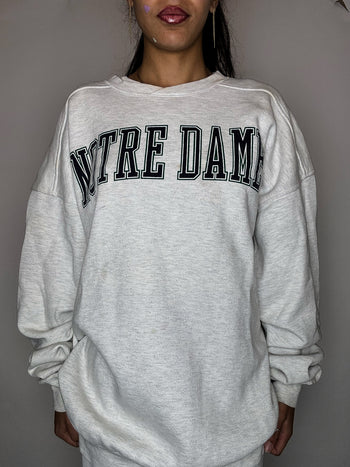 Sweat gris col rond XL vintage