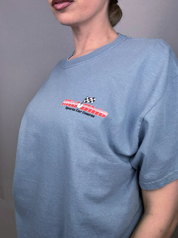 Tee shirt racing bleu M vintage