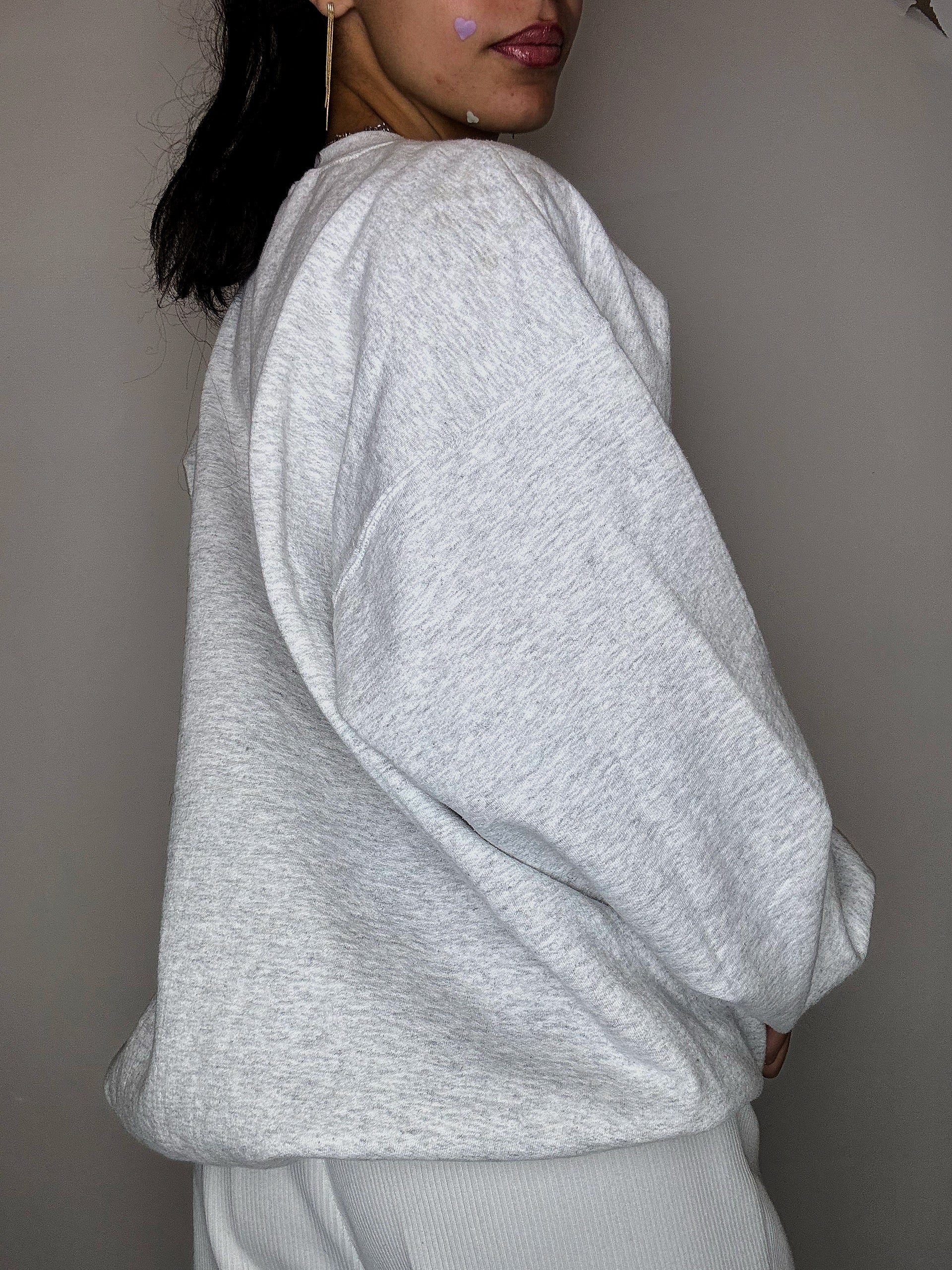 HANES L vintage grey crew neck sweatshirt