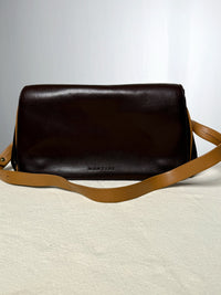 Vintage brown leather handbag