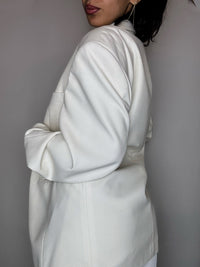 Vintage XL cremefarbener Smokingblazer