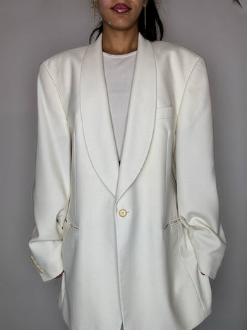 Blazer tuxedo crème XL vintage
