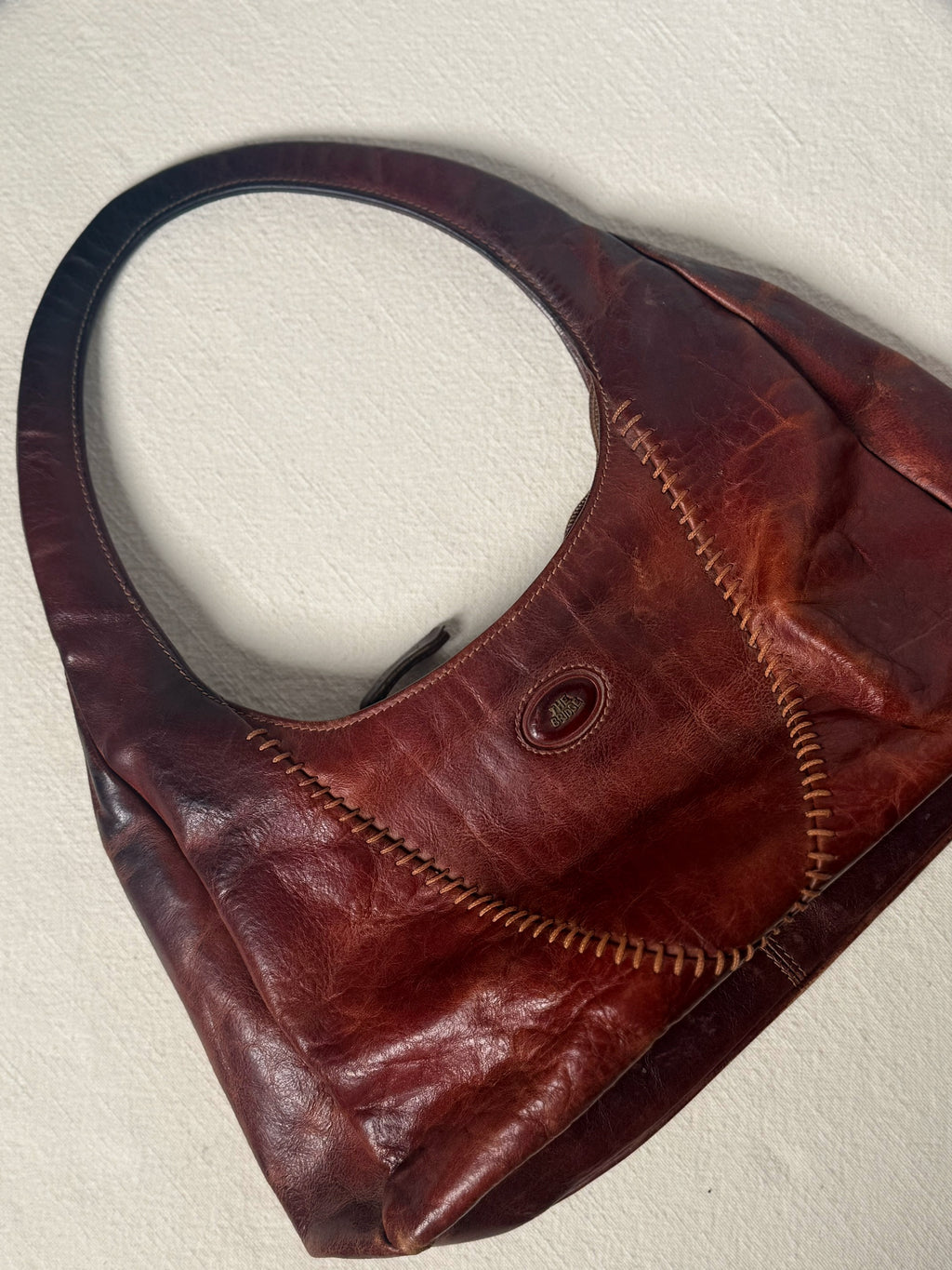 Vintage camel Handtasche