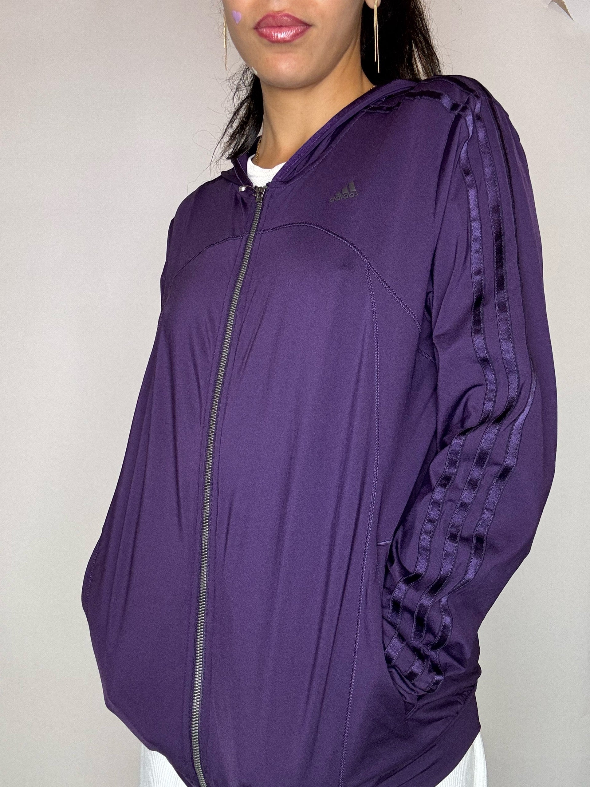 Jacket de sport aubergine climacool ADIDAS L vintage