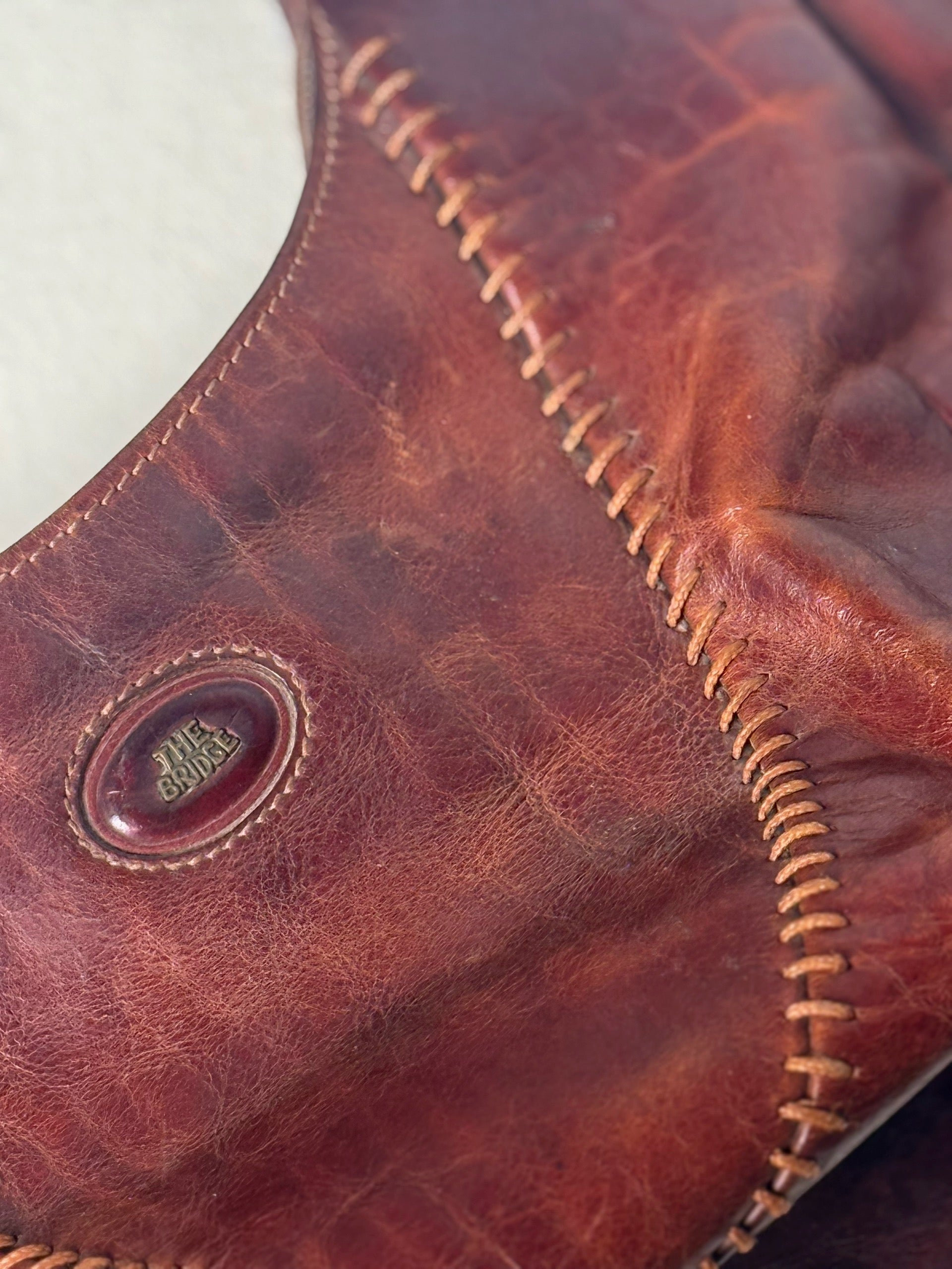 Vintage camel Handtasche