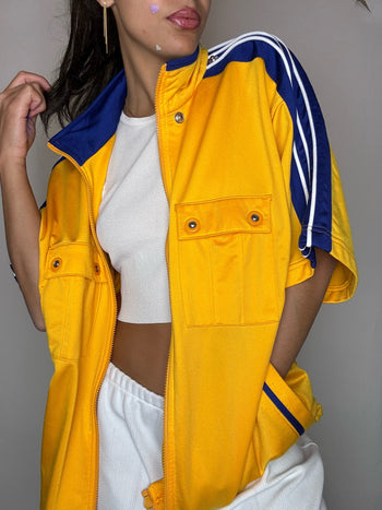 Jacket de sport jaune ADIDAS M vintage