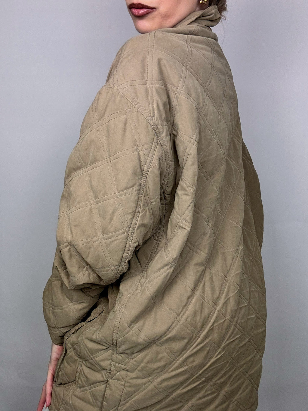 Vintage XL beige Steppjacke
