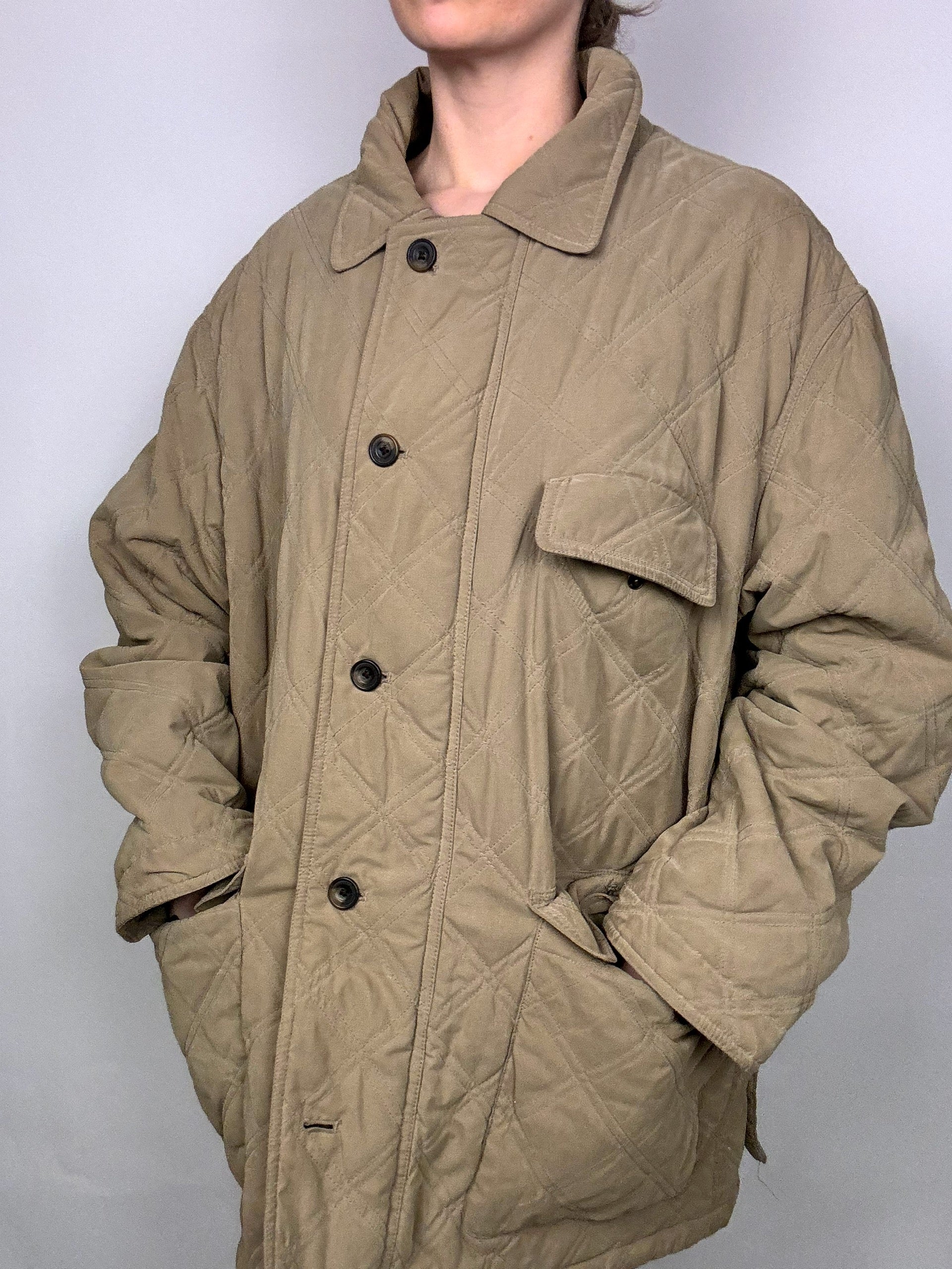 Vintage XL beige Steppjacke