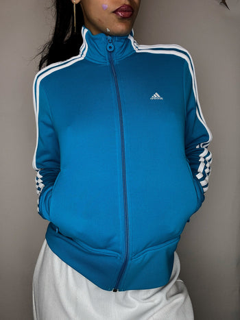 Jacket de sport bleu turquoise ADIDAS M vintage