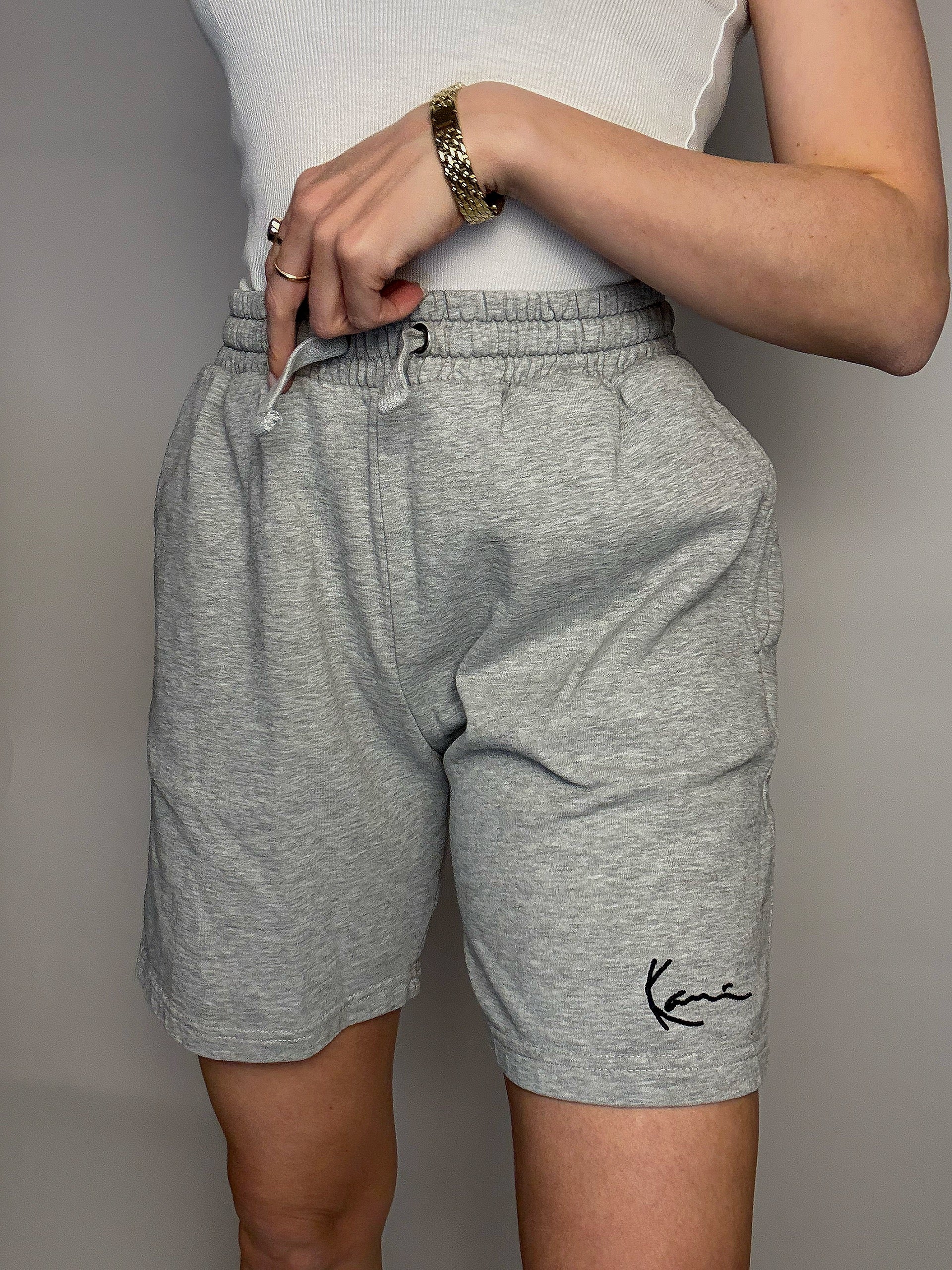 Short en molleton gris KANI S vintage