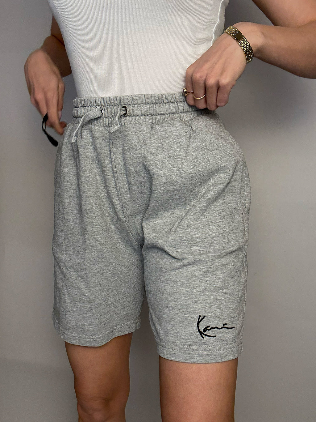 Short en molleton gris KANI S vintage