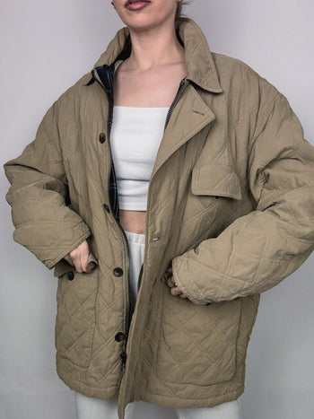 Veste matelassée beige XL vintage