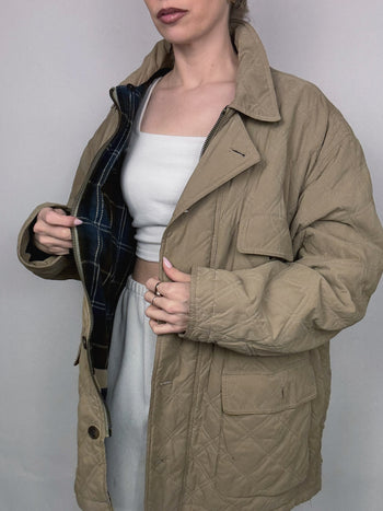 Veste matelassée beige XL vintage