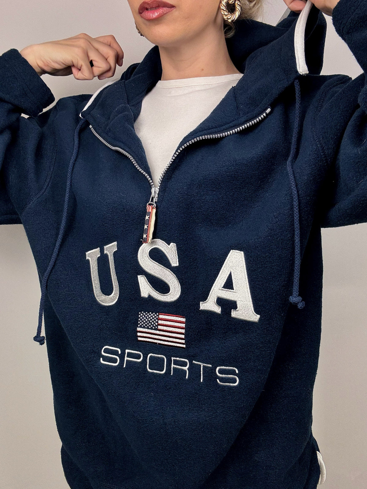Soft fleece with vintage hood