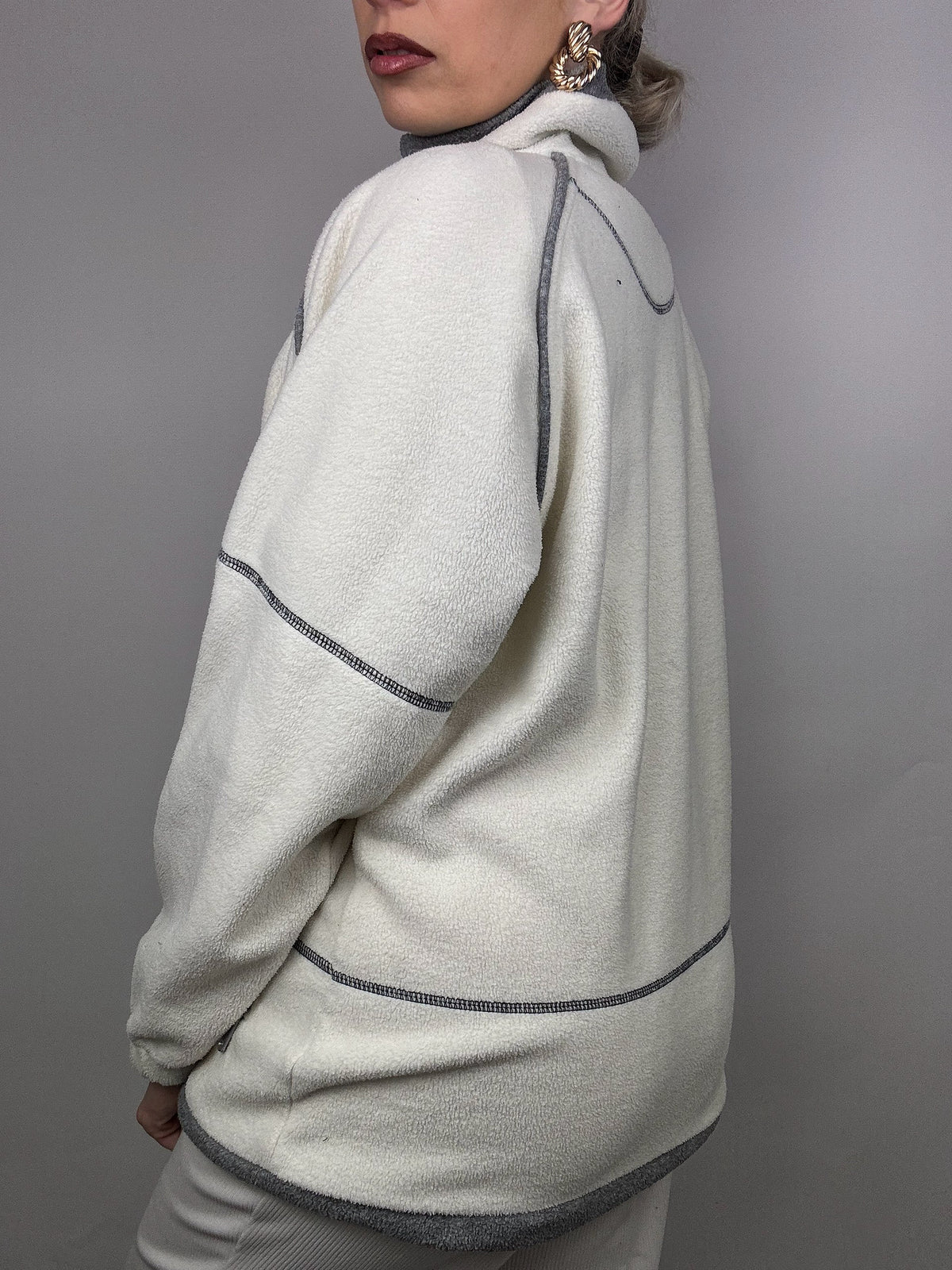 Vintage Cream Thick Pocket Fleece