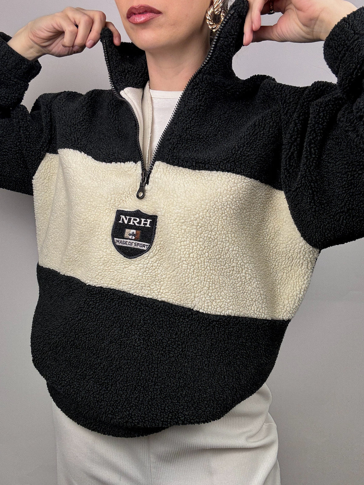 Vintage two-tone thick fleece