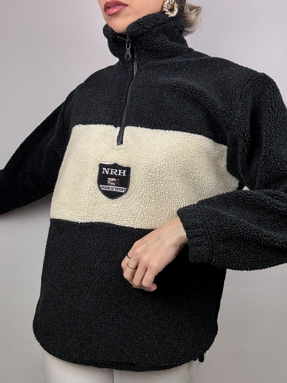 Vintage two-tone thick fleece