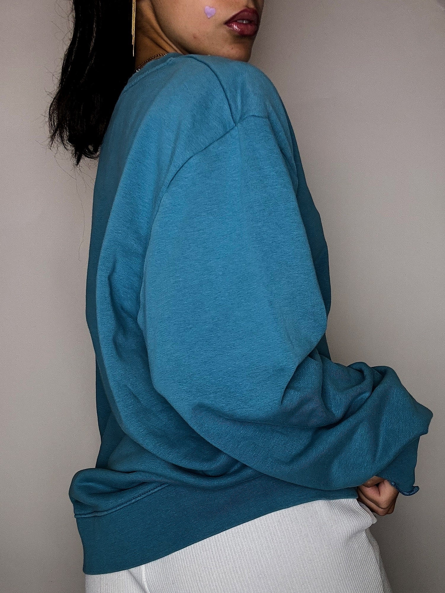 Sweat col rond bleu STARTER XL vintage