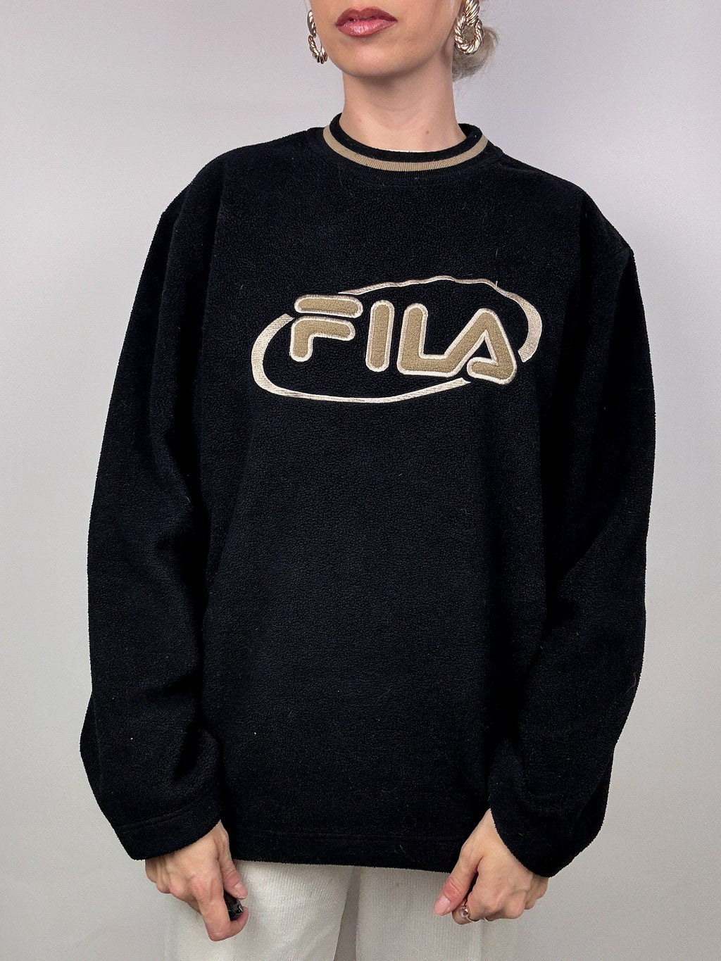 FILA Vintage-Fleece mit Rundhalsausschnitt