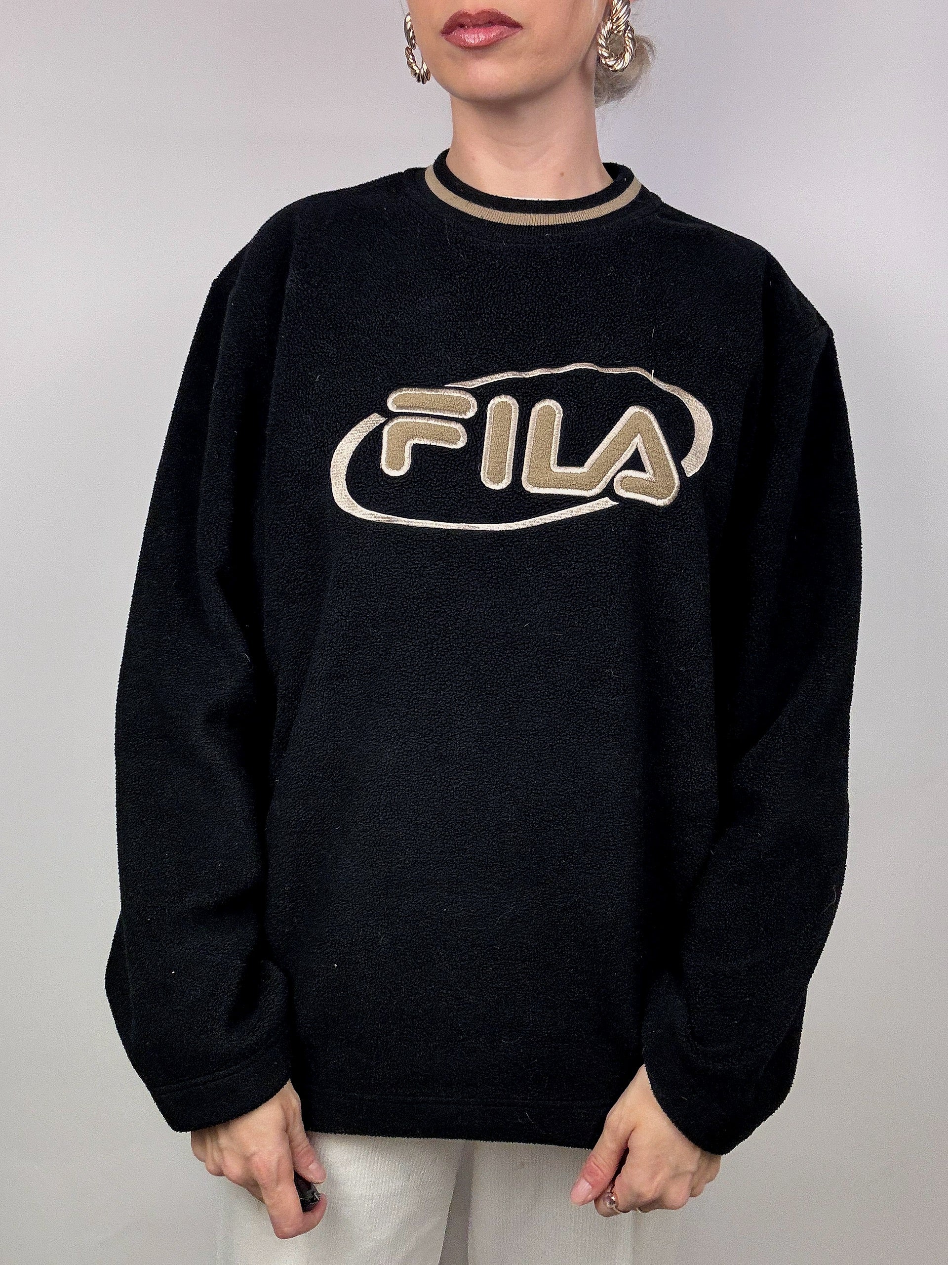 FILA Vintage-Fleece mit Rundhalsausschnitt