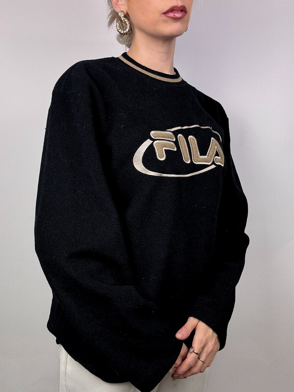 FILA Vintage-Fleece mit Rundhalsausschnitt