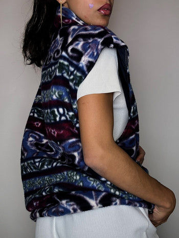 Gilet reversible polaire / imperméable L vintage