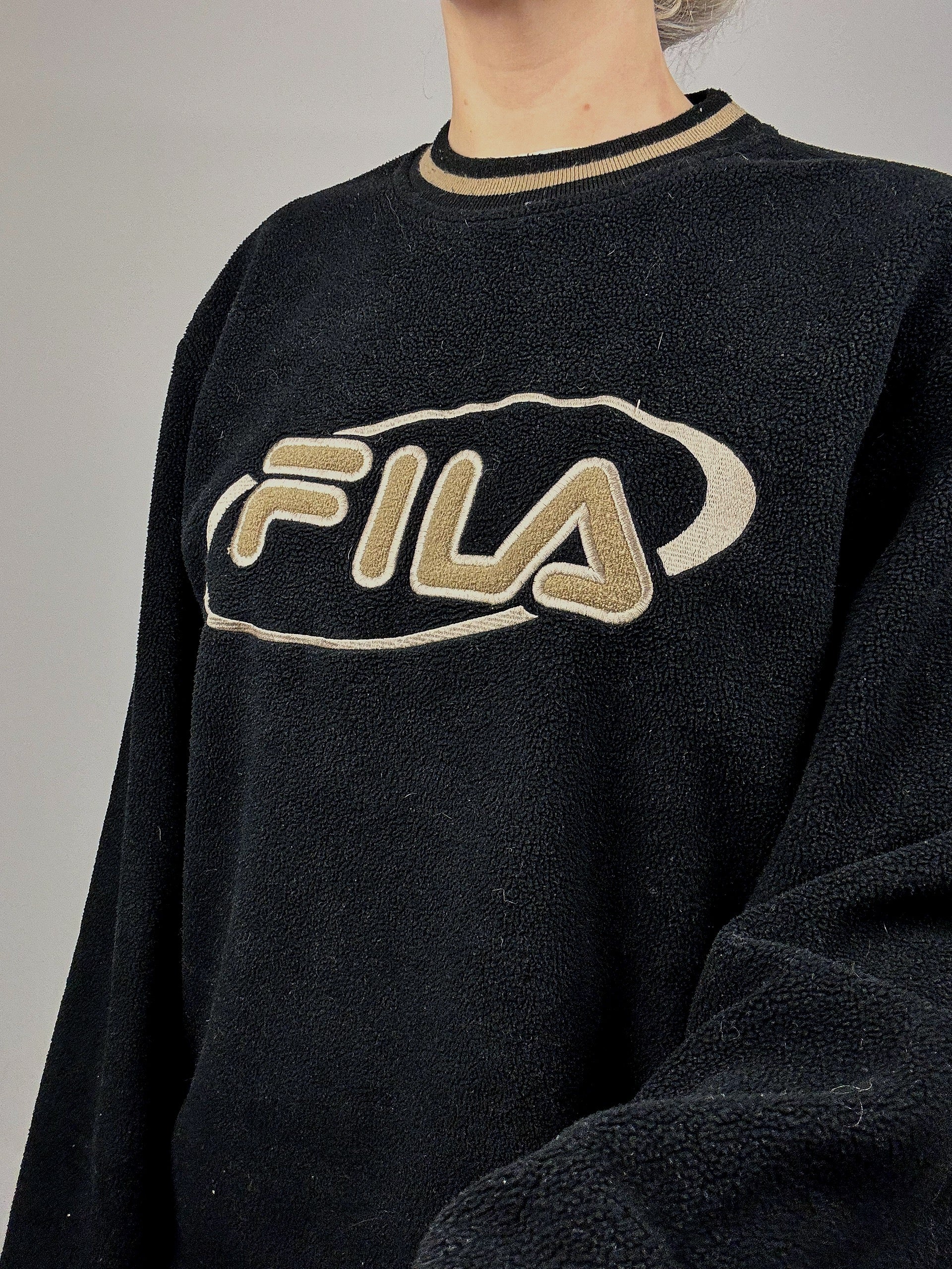 FILA Vintage-Fleece mit Rundhalsausschnitt