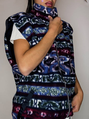 Gilet reversible polaire / imperméable L vintage