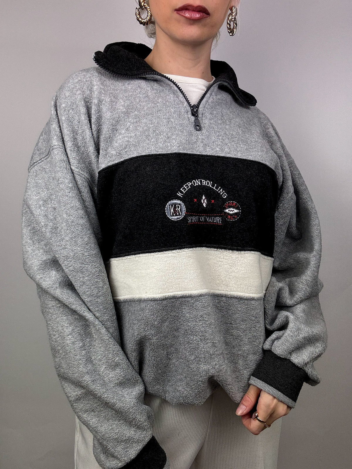 Vintage tricolor soft fleece