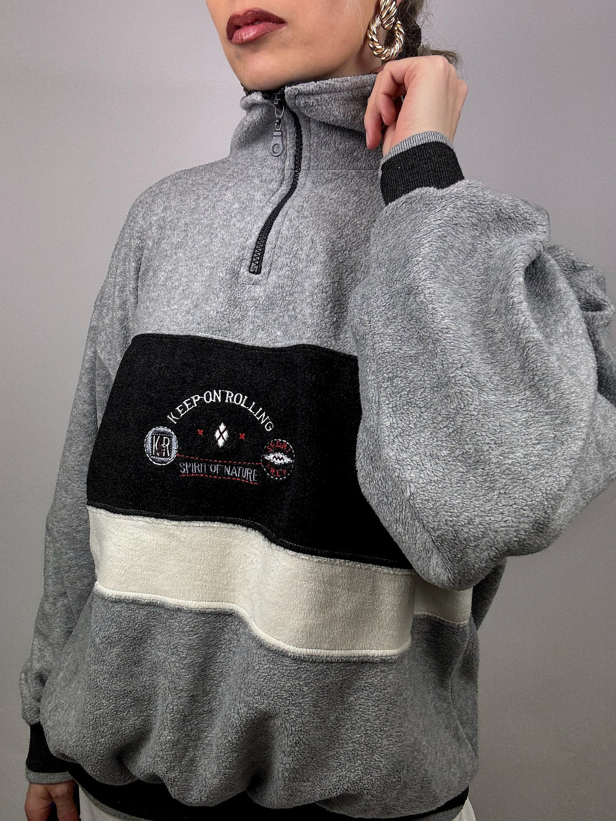 Vintage tricolor soft fleece