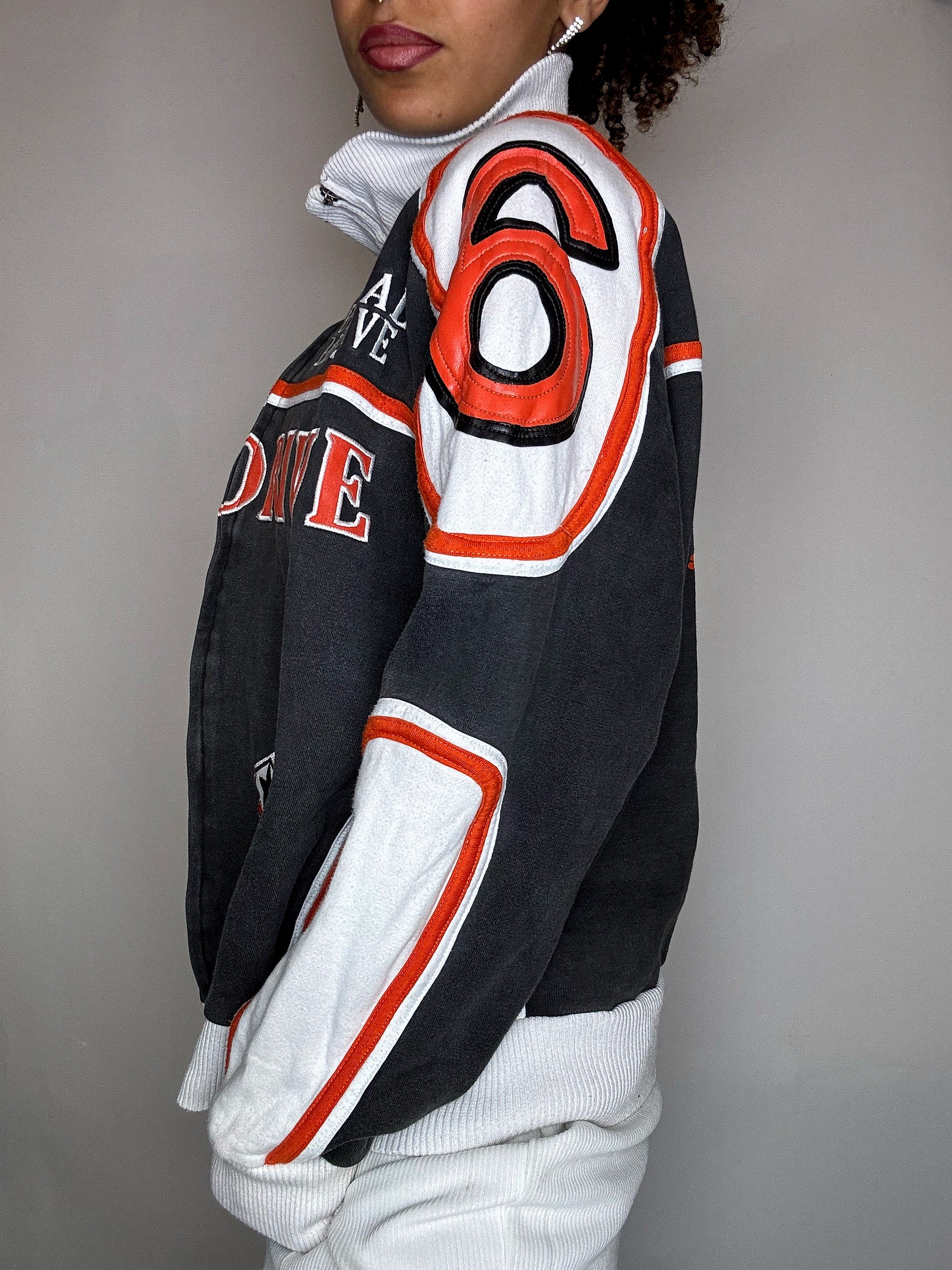 LONSDRIVE XL Vintage graue Rennjacke