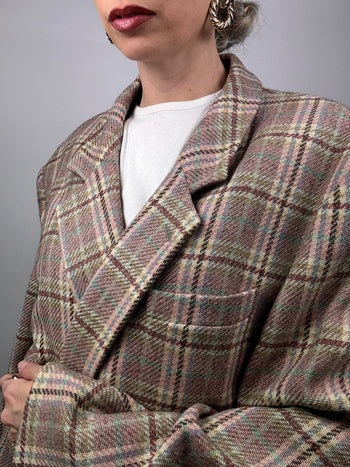 Blazer à carreaux vintage