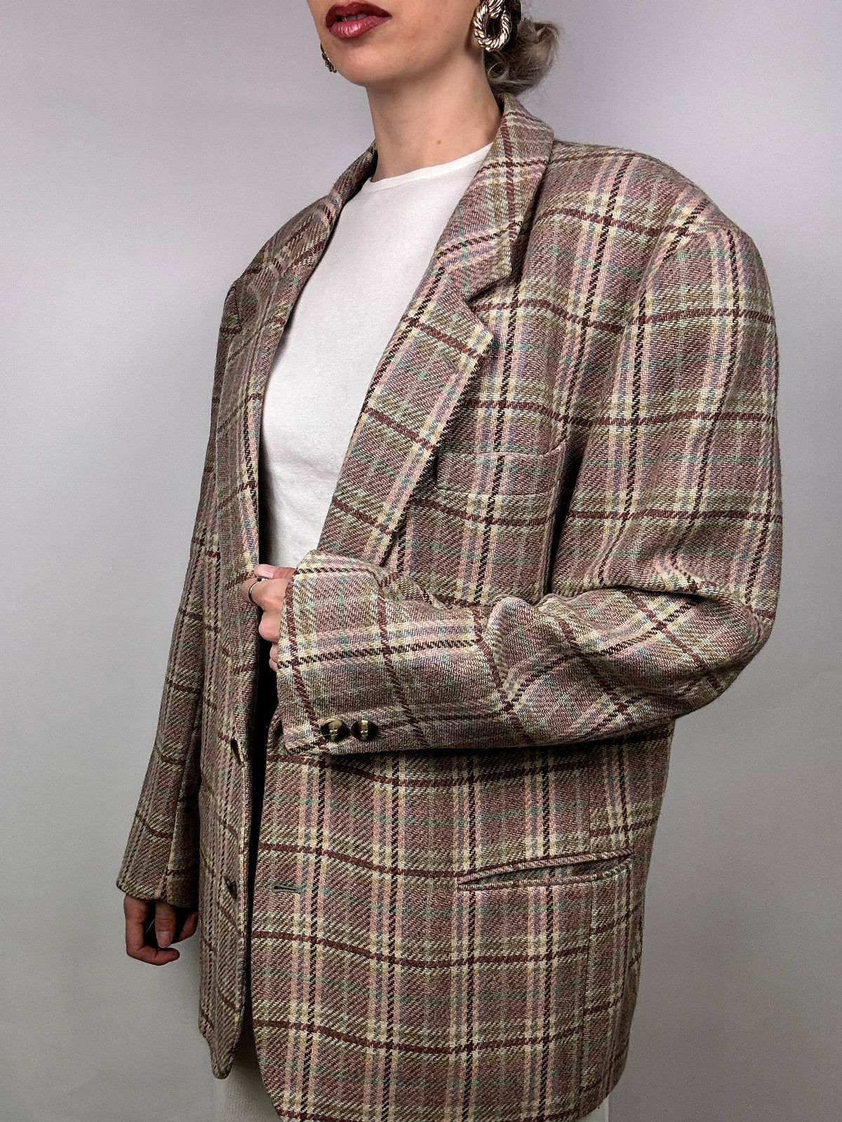 Vintage plaid blazer