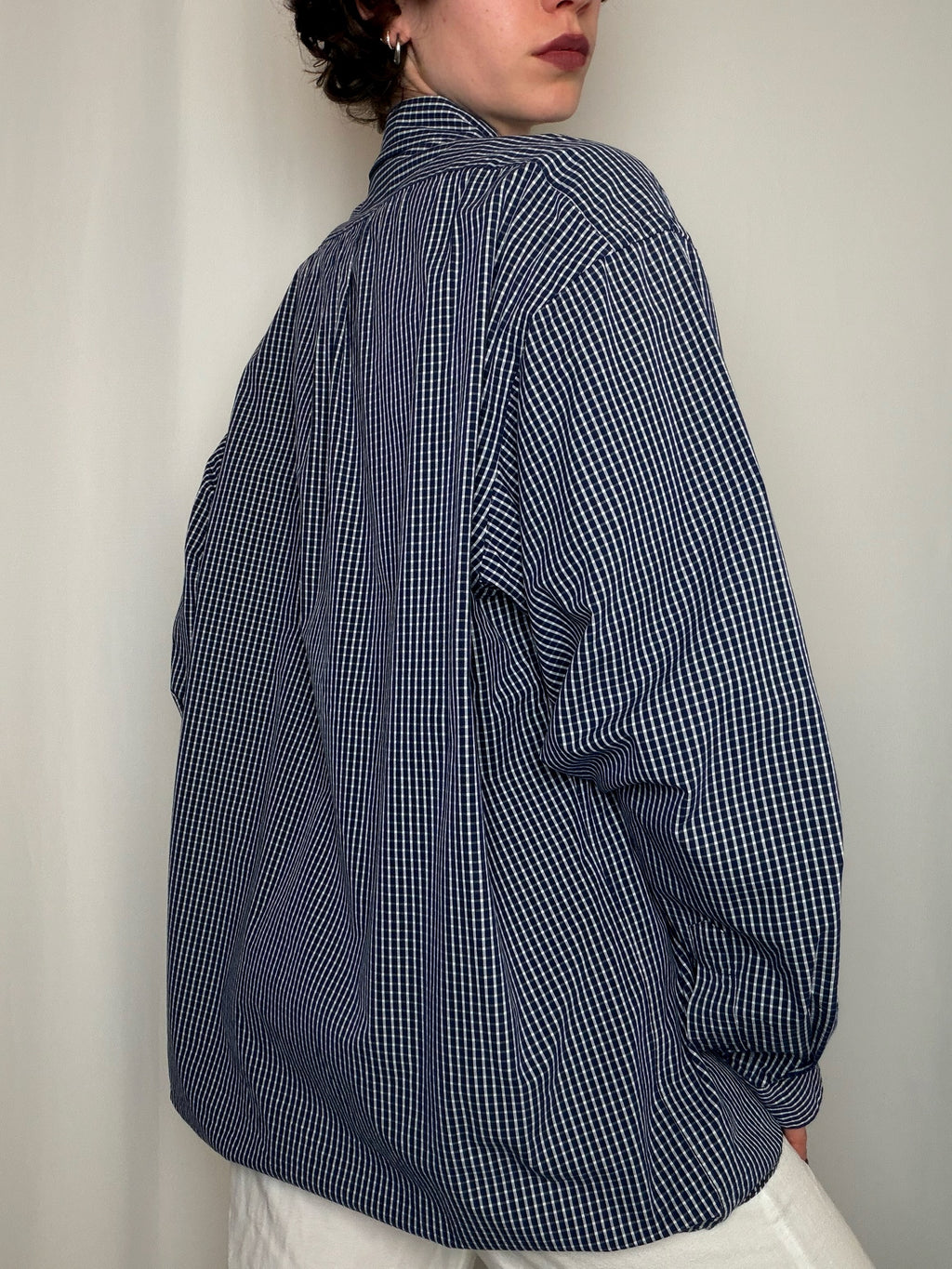 Chemise à carreaux marine Ralph Lauren L vintage