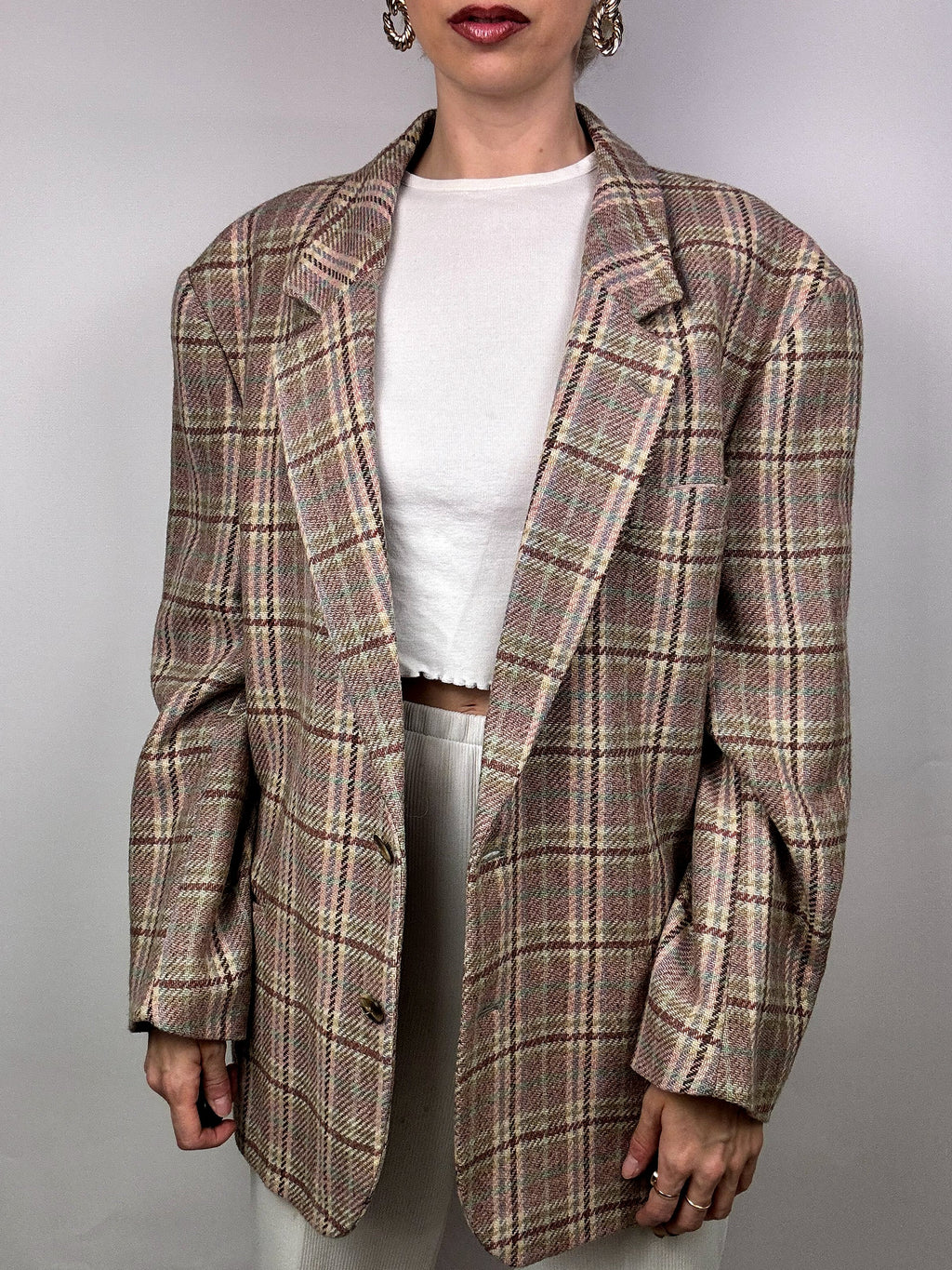 Vintage plaid blazer